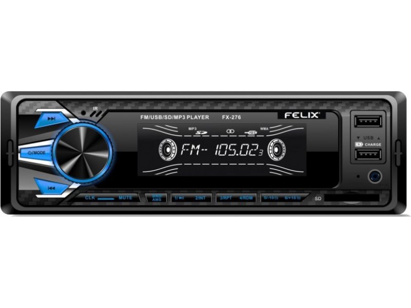 FELIX FX-276 Ράδιο USB/SD Αυτοκινήτου με Διπλό USB 0017370