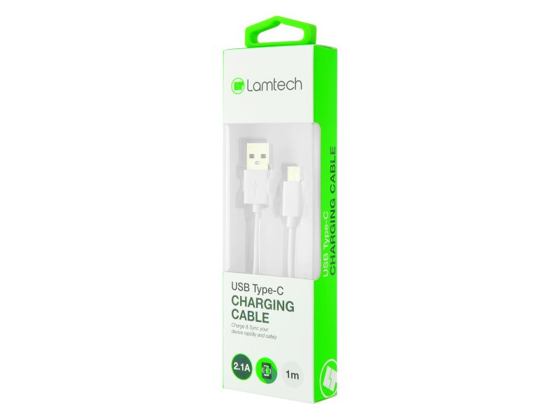 LAMTECH LAM442928 Datacable Type C 1m White 0017421