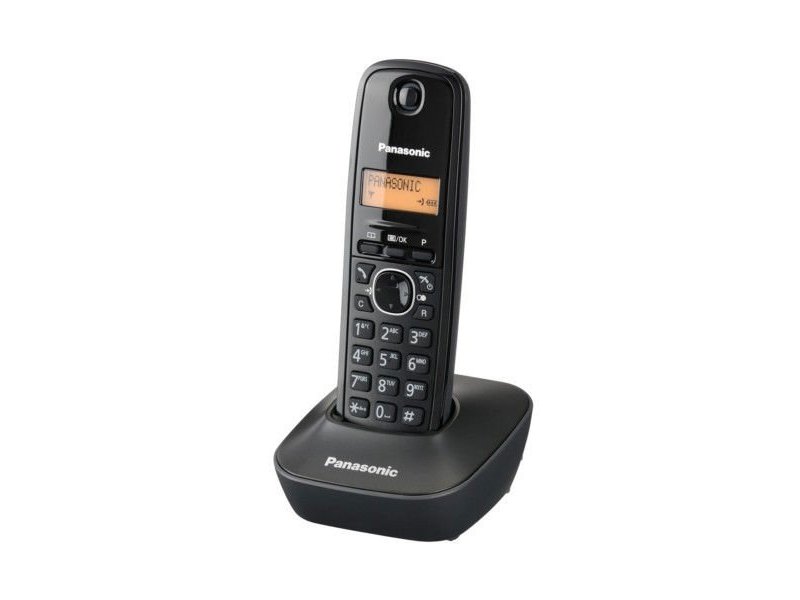 PANASONIC KX-TG1611GRH Ψηφιακό Ασύρματο Τηλέφωνο Μαύρο 230085